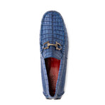 Parma // Caiman Fuscus Leather Bit Loafers // Navy (US: 12)