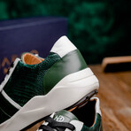 Lyon // Ostrich Leg Leather Sneakers // Green + White (US: 8)