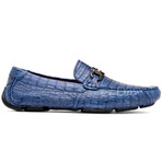 Parma // Caiman Fuscus Leather Bit Loafers // Navy (US: 12)