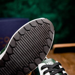 Lyon // Ostrich Leg Leather Sneakers // Green + White (US: 8)
