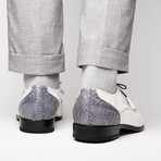 Moncalieri // Alligator Cobra Leather Oxfords // White (US: 8)