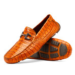 Parma // Caiman Fuscus Leather Bit Loafers // Brandy (US: 8)