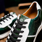 Lyon // Ostrich Leg Leather Sneakers // Green + White (US: 8)