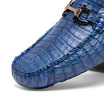 Parma // Caiman Fuscus Leather Bit Loafers // Navy (US: 12)