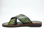 Elios // Alligator Leather Sandals // Green (US: 7)