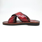 Elios // Alligator Leather Sandals // Black Cherry (US: 7)