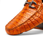 Parma // Caiman Fuscus Leather Bit Loafers // Brandy (US: 8)