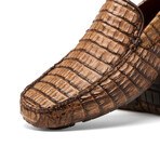 Remo // Caiman Fuscus Leather Penny Loafers // Brown (US: 9)