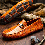 Parma // Caiman Fuscus Leather Bit Loafers // Brandy (US: 8)