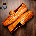 Parma // Caiman Fuscus Leather Bit Loafers // Brandy (US: 8)