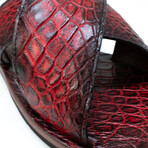 Elios // Alligator Leather Sandals // Black Cherry (US: 7)