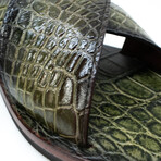 Elios // Alligator Leather Sandals // Green (US: 7)