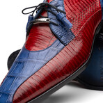 Moncalieri // Alligator Cobra Leather Oxfords // Red (US: 10.5)