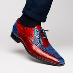 Moncalieri // Alligator Cobra Leather Oxfords // Red (US: 10.5)