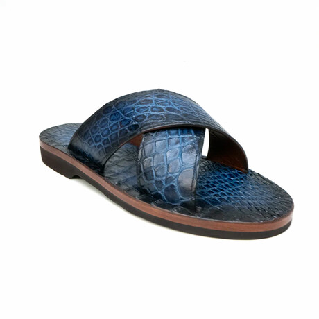 Elios // Alligator Leather Sandals // Navy (US: 7)