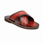 Elios // Alligator Leather Sandals // Cognac (US: 7)