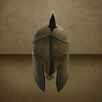 Gold Gladiator Helmet + Stand
