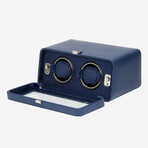 Wolf 1834 // Windsor Heritage Vegan Leather Double Winder // Navy // 452617