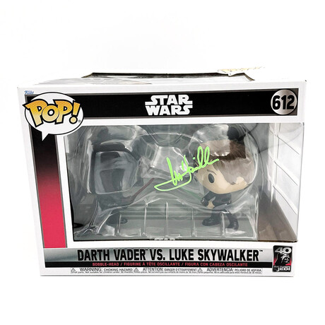 Mark Hamill // Autographed 'Darth Vader vs. Luke Skywalker' // Large Funko Pop! Moment Display