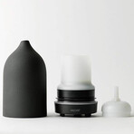 Porcelain Ceramic Ultrasonic Aromatherapy Essential Oil Diffuser // Black