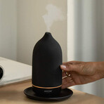 Porcelain Ceramic Ultrasonic Aromatherapy Essential Oil Diffuser // Black