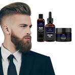 3-Piece: Ultimate Beard Wash, Conditioning, Care, Growth And Grooming Kit