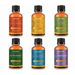 6-Piece: 100% Pure Therapeutic-Grade Top Blends Aromatherapy Essential Oils Gift Set (10ml, 0.33 fl oz)