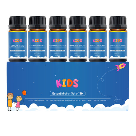 6-Piece Kids Safe Essential Oils Starter Set // 10ml, 0.33 fl oz