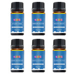 6-Piece: Natural Aromatherapy Kids Safe Essential Oils Starter Set For Focus, Calming, Sleep And Immune Support (10ml, 0.33 fl oz)