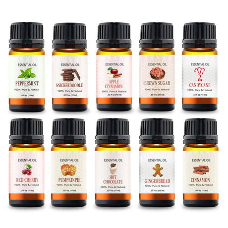 10-Piece: Fall Aromatherapy Essential Oil Gift Set // 10ml, 0.33 fl oz