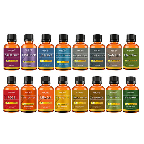 16-Piece: Aromatherapy 100% Pure Therapeutic High Grade Essential Oils Gift Set