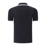 Tipped Polo // Black + Light Gray + White (S)