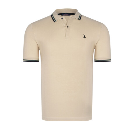 Tipped Polo // Beige (S)