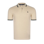 Tipped Polo // Beige (S)