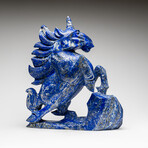 Genuine Polished Lapis Unicorn Carving