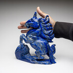 Genuine Polished Lapis Unicorn Carving