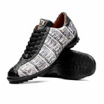 Saulo // Alligator + Ostrich Leather Sneakers // Newspaper (US: 11)
