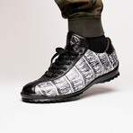 Saulo // Alligator + Ostrich Leather Sneakers // Newspaper (US: 11)