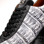 Saulo // Alligator + Ostrich Leather Sneakers // Newspaper (US: 11)