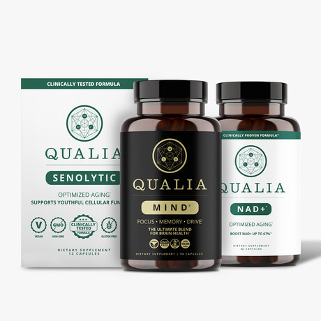 Qualia Senolytic, Qualia NAD+, Qualia Mind // Qualia Best Sellers Bundle