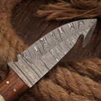 8" Handmade Bone Handle // Damascus Steel Hunting Knife