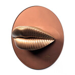 Lips Sculpture // Glossy Golden On Bronze