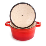 BergHOFF Neo 10pc Cast Iron Cookware Set, Red