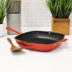 BergHOFF Neo 10pc Cast Iron Cookware Set, Red