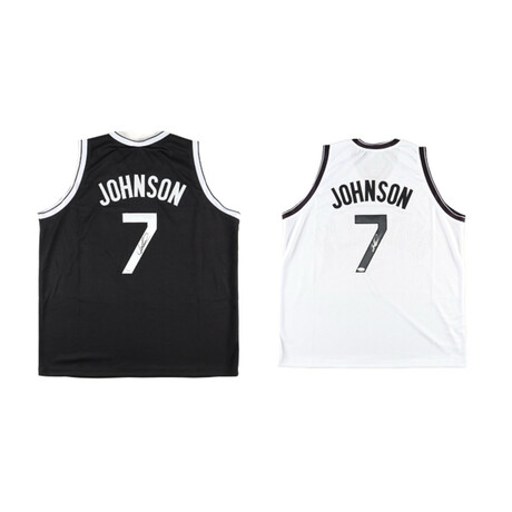 Joe Johnson Brooklyn Nets (Black & White) Signed Jerseys