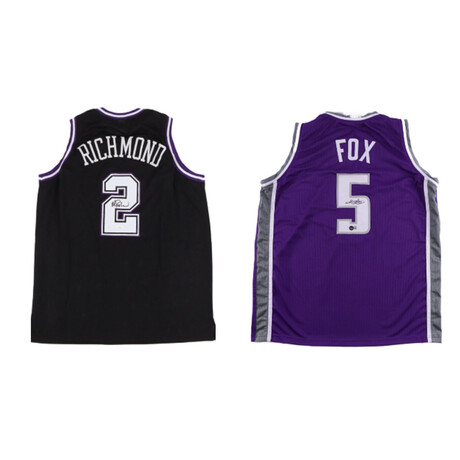 Sacramento Kings Mitch Richmond & De'Aaron Fox Signed Jerseys