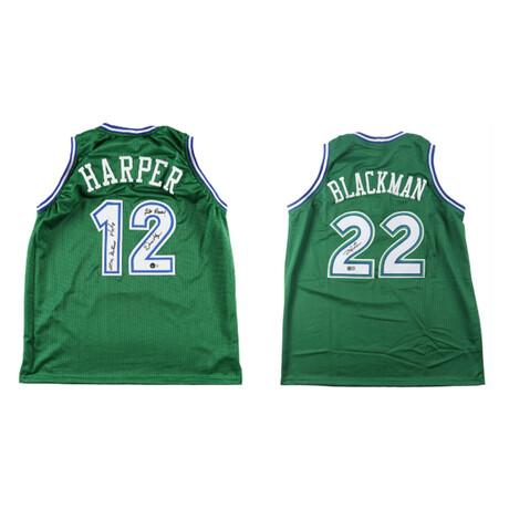 Dallas Mavericks // Derek Harper + Rolando Blackman // Signed Jerseys