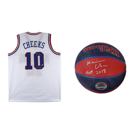 Maurice Cheeks Philadelphia 76ers Signed Jersey & Logo Basketball