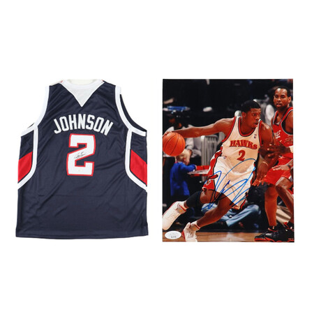 Joe Johnson // Atlanta Hawks // Signed Jersey + 8x10 Photo