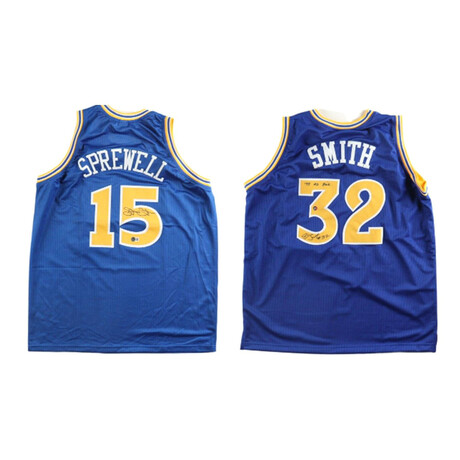 Golden State Warriors // Latrell Sprewell + Joe Smith // Signed Jerseys